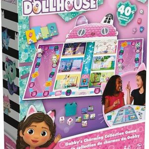 Spin Master Games, Spin Master Games, Gabby’s Dollhouse Charming Collection Game, Board Game for Kids, Family Games, Preschool Game for Families & Kids Ages 4+